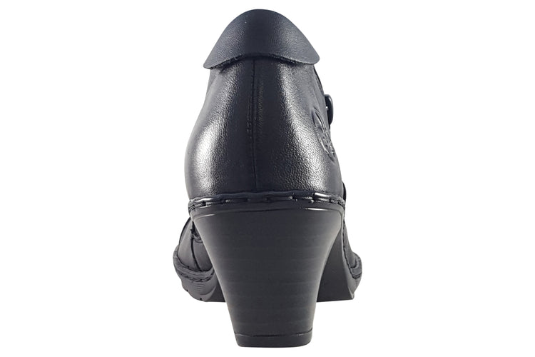 Rieker Officer 57173 Black/Black Womens Shoes