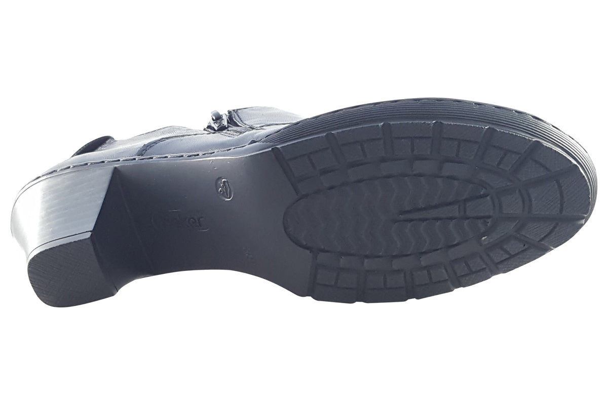 rieker officer black black womens boots sole