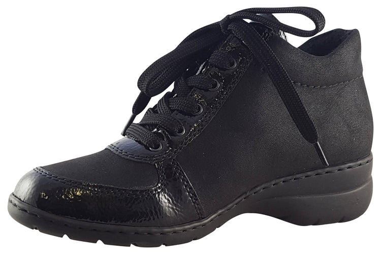 Rieker Olive L4310 Black Womens Boots