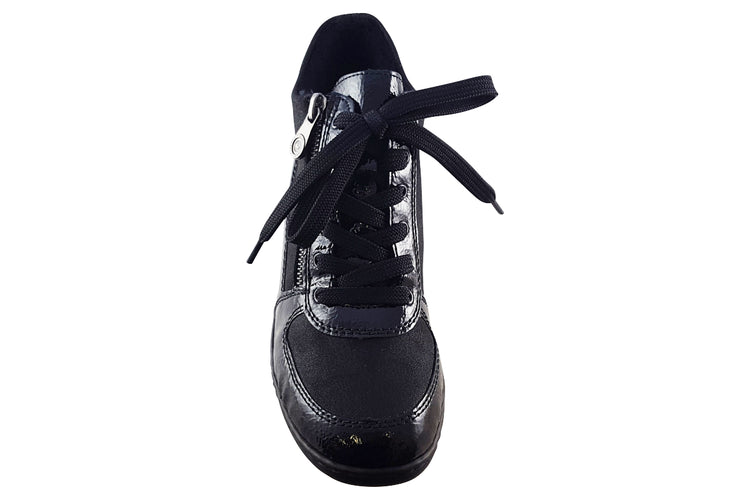 Rieker Olive L4310 Black Womens Boots
