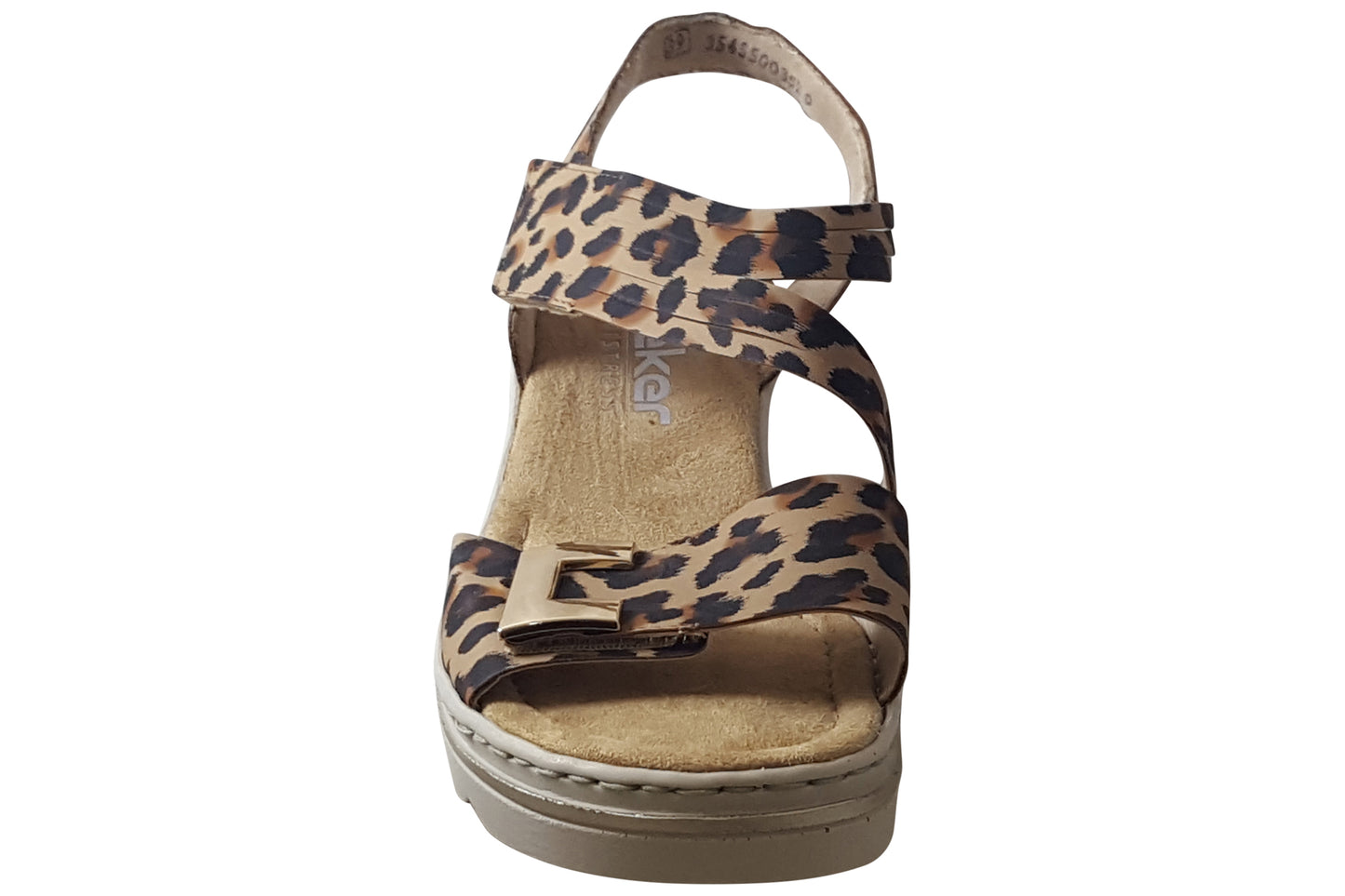 Rieker Patty 67410-90 Leopard/Beige Womens Sandals