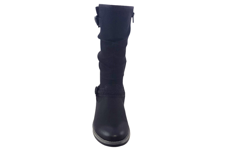 Rieker Pipe 98860 Black Womens Boots