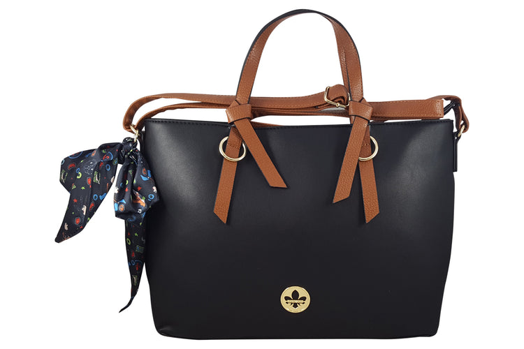 Rieker Posie Bag H1507 Black/Cognac Womens Handbag