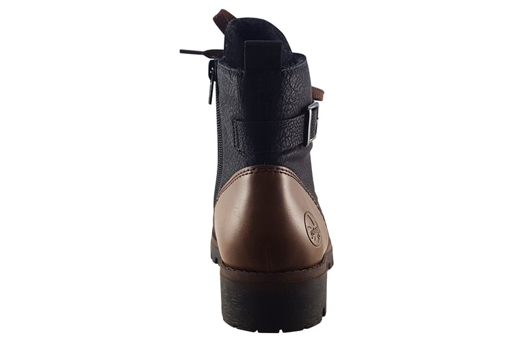 Rieker Pugwell 78502 Black Womens Boots
