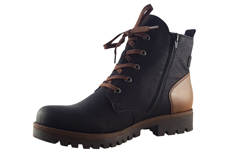 Rieker Pugwell 78502 Black Womens Boots