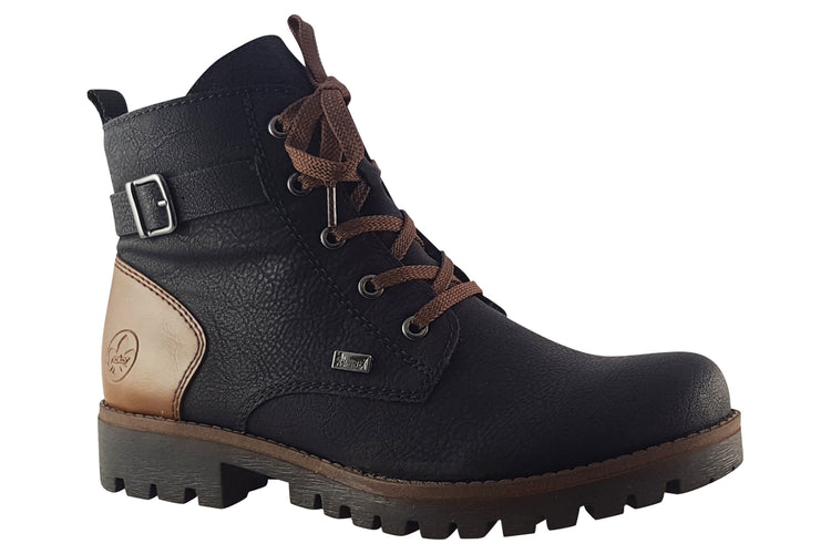 Rieker Pugwell 78502 Black Womens Boots