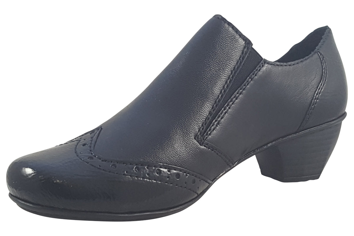 rieker sandy 41757 00 black womens shoes left