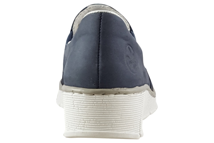 Rieker Slip 53792 Navy Womens Shoes