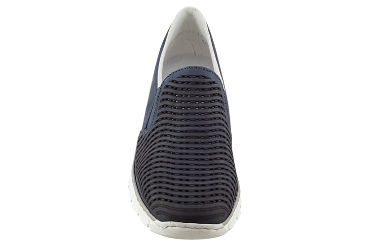 Rieker Slip 53792 Navy Womens Shoes