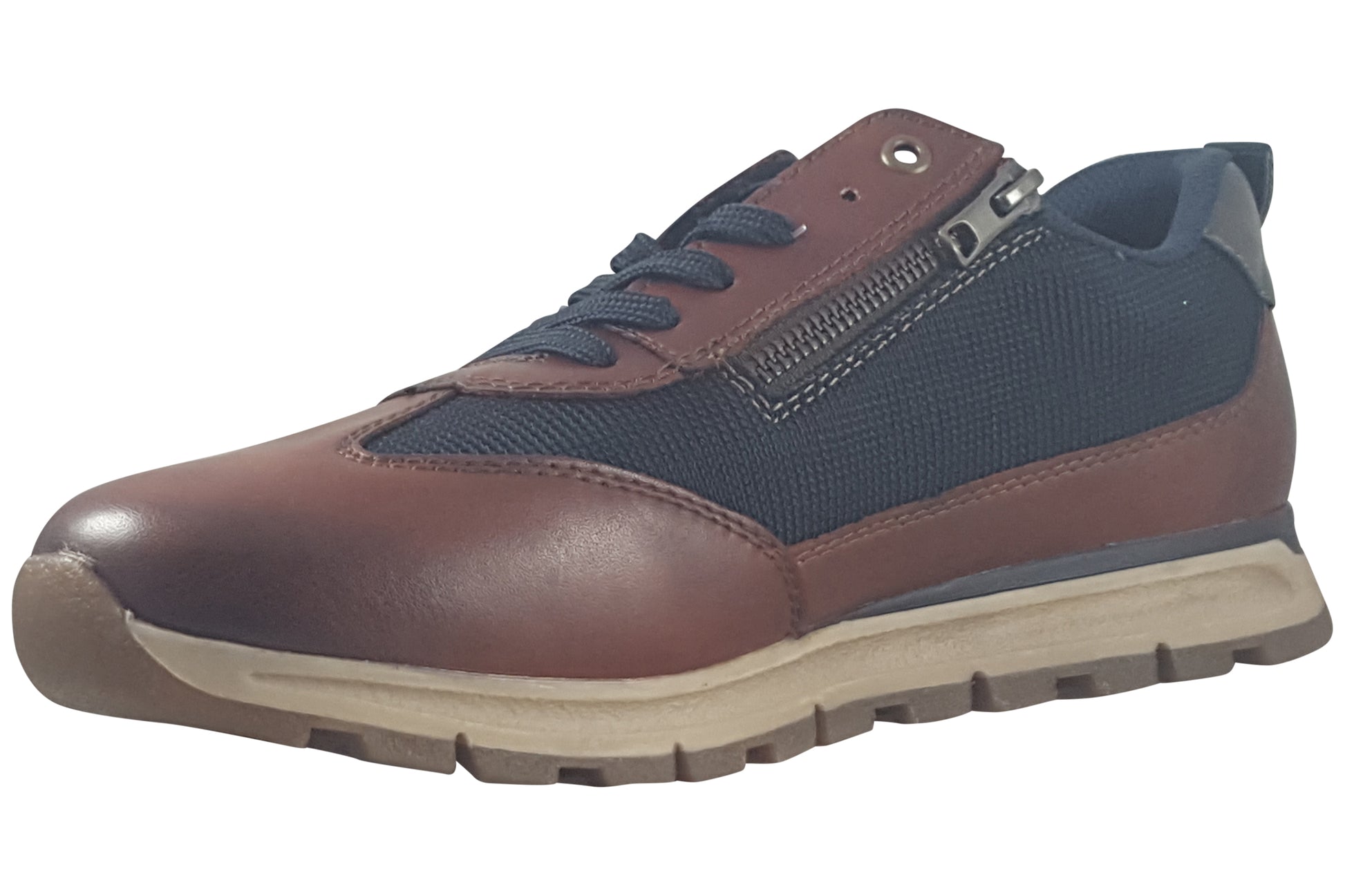 rieker-templin-b0507-mens-trainers-tan-navy-left