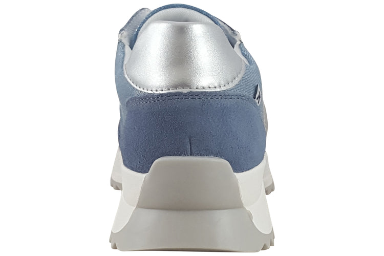 Rieker Tracey W1307-14 Jeans/Silver Womens Fashion Trainers