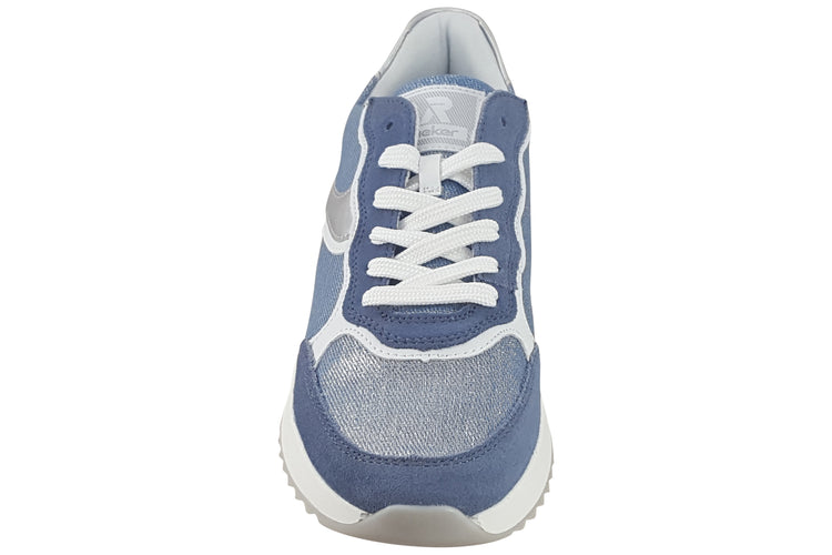 Rieker Tracey W1307-14 Jeans/Silver Womens Fashion Trainers