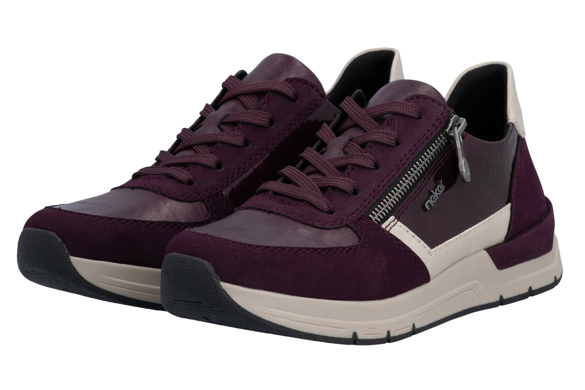 rieker-twilight-58902-35-womens-trainers-red-comb-left-pair