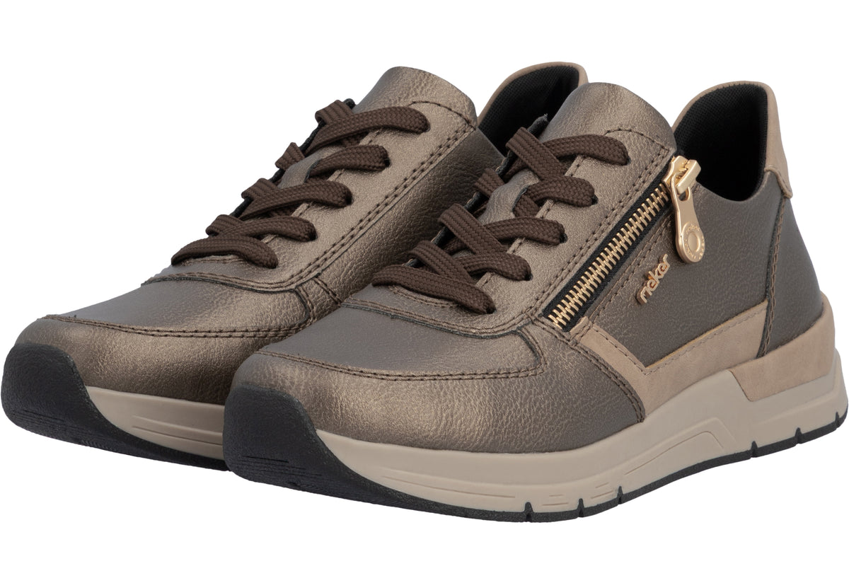 rieker-twilight-58902-90-womens-trainers-bronze-left-pair