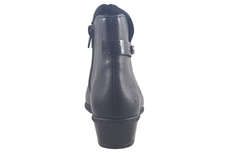 Rieker Yank Y0783-00 Black Womens Boots