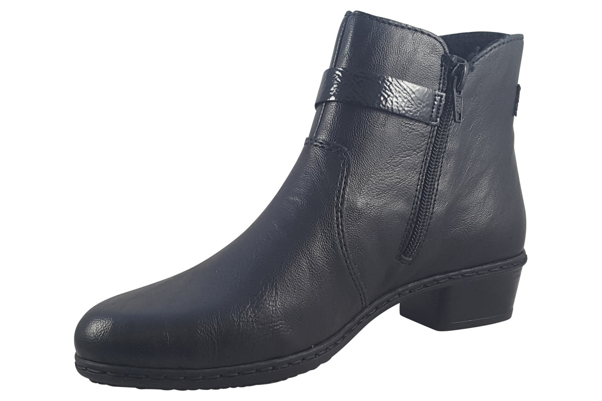 rieker yank y0783 00 black womens boots left