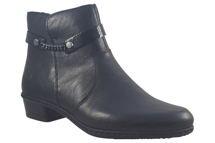 Rieker Yank Y0783-00 Black Womens Boots