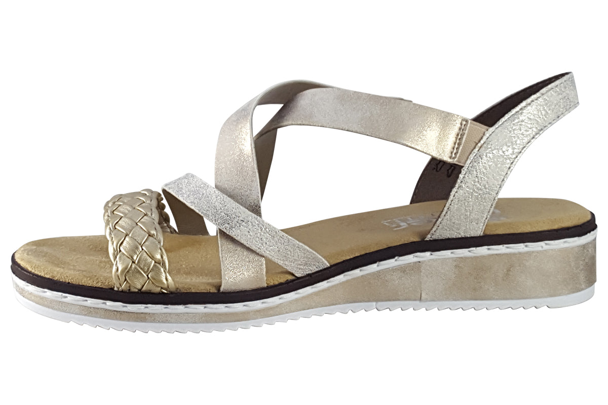 rieker yard beige womens sandals left
