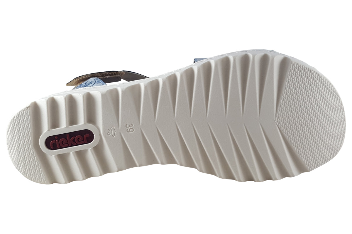 rieker yardley blue womens sandals sole