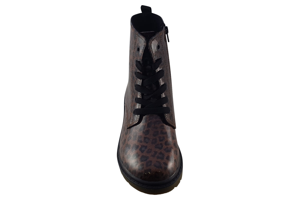 s.oliver bliss 45211 leopard patent girls boots top