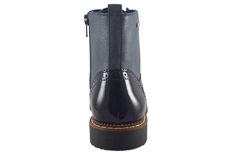 S.Oliver Camper-2 25255-43 Navy Combi Womens Boots