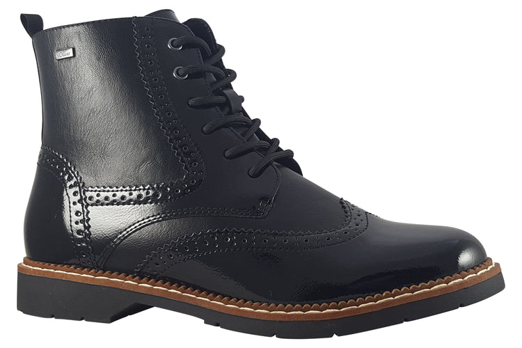 S.Oliver Camper-2 25255-43 Black Combi Womens Boots