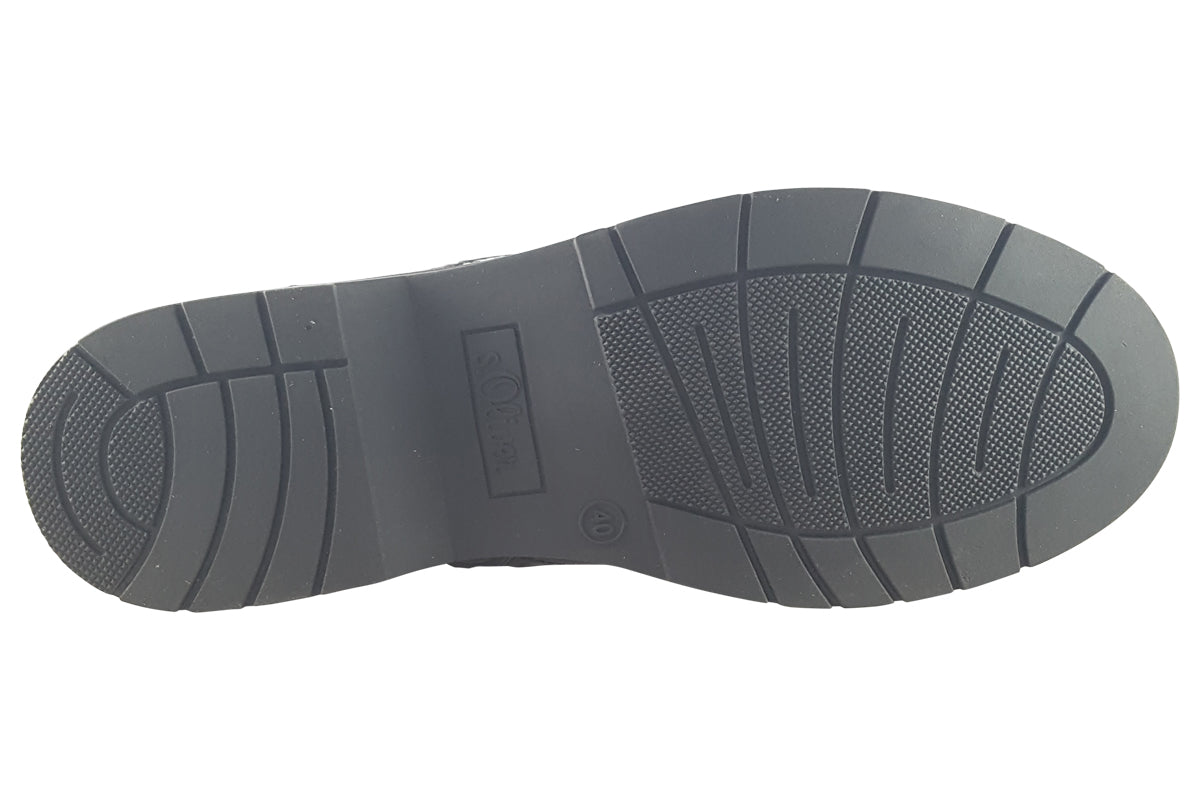 s.oliver camper black combi womens boots sole