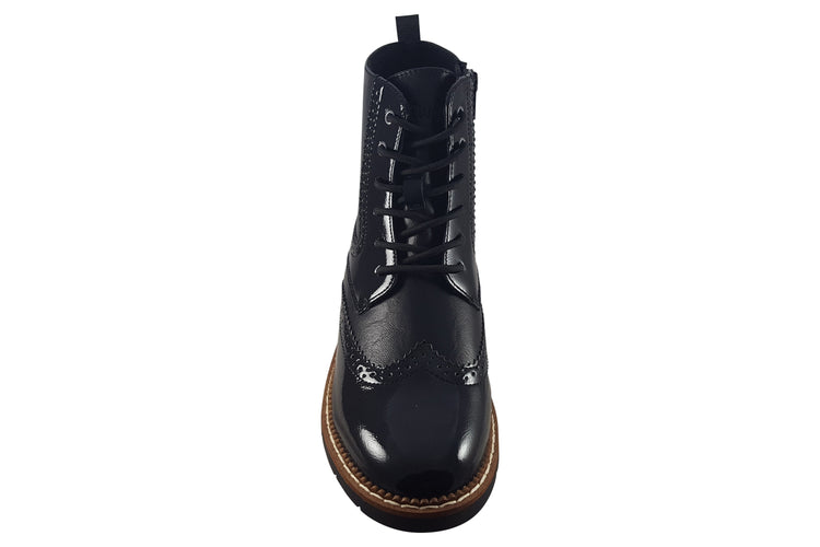 S.Oliver Camper-2 25255-43 Black Combi Womens Boots