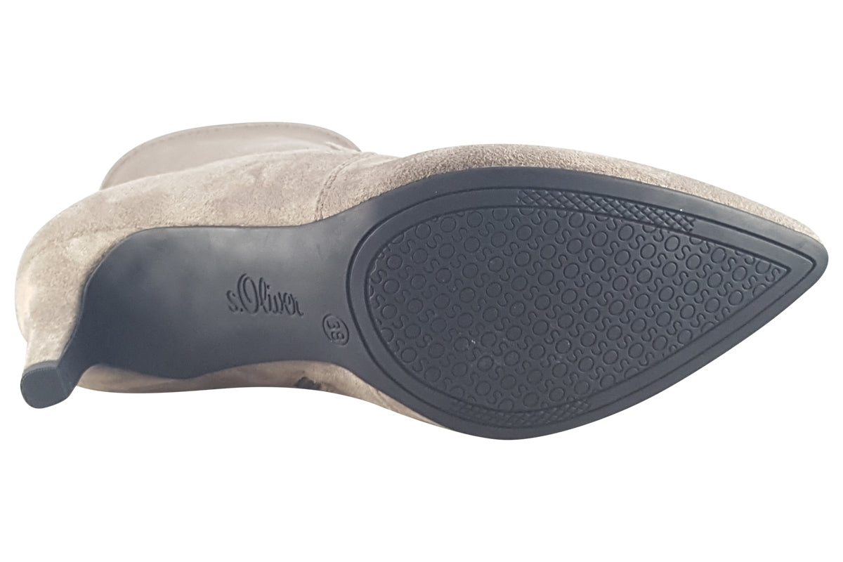 s.oliver cathy taupe womens boots sole