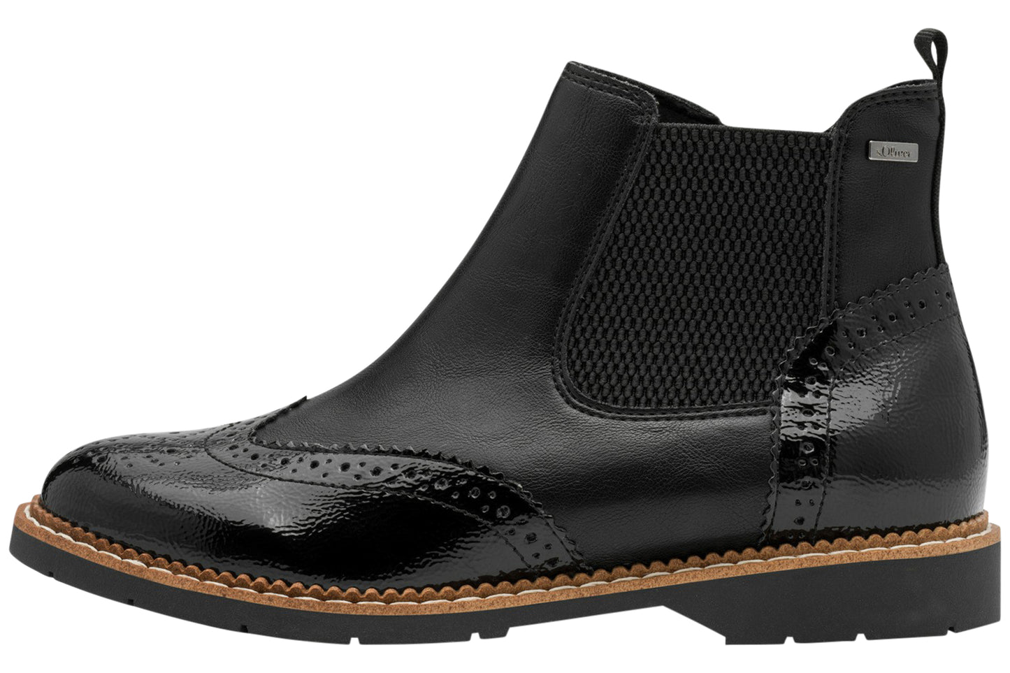 s.oliver wilson womens boots black comb left