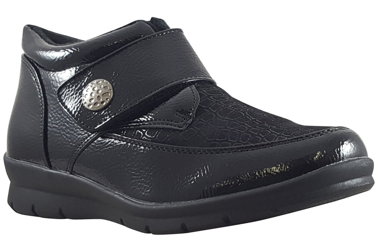 Shoe Tree Comfort Blackthorn Womens Boots Black Patent