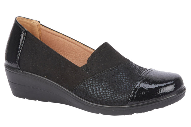Shoe Tree Comfort Blanche Black Womens Shoes