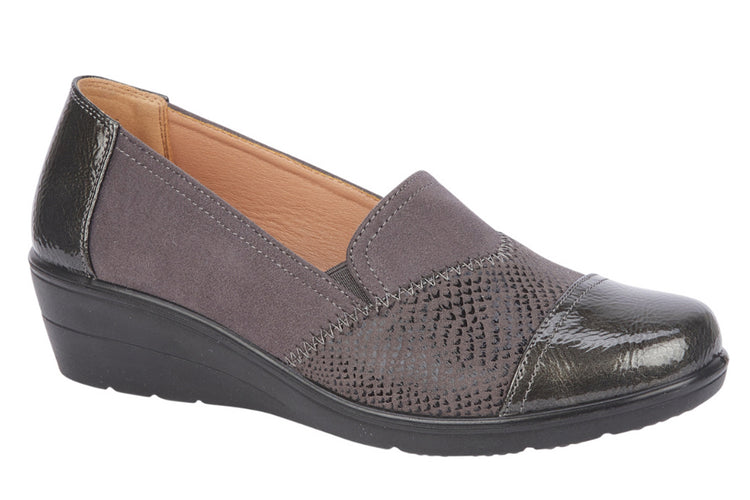 Shoe Tree Comfort Blanche Grey Womens Shoes