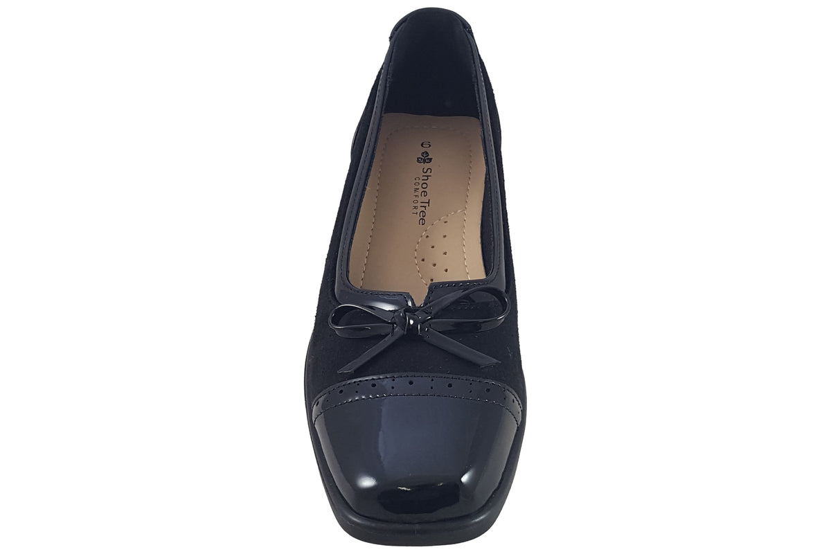 Shoe Tree Comfort Cranberry Black Womens Shoes