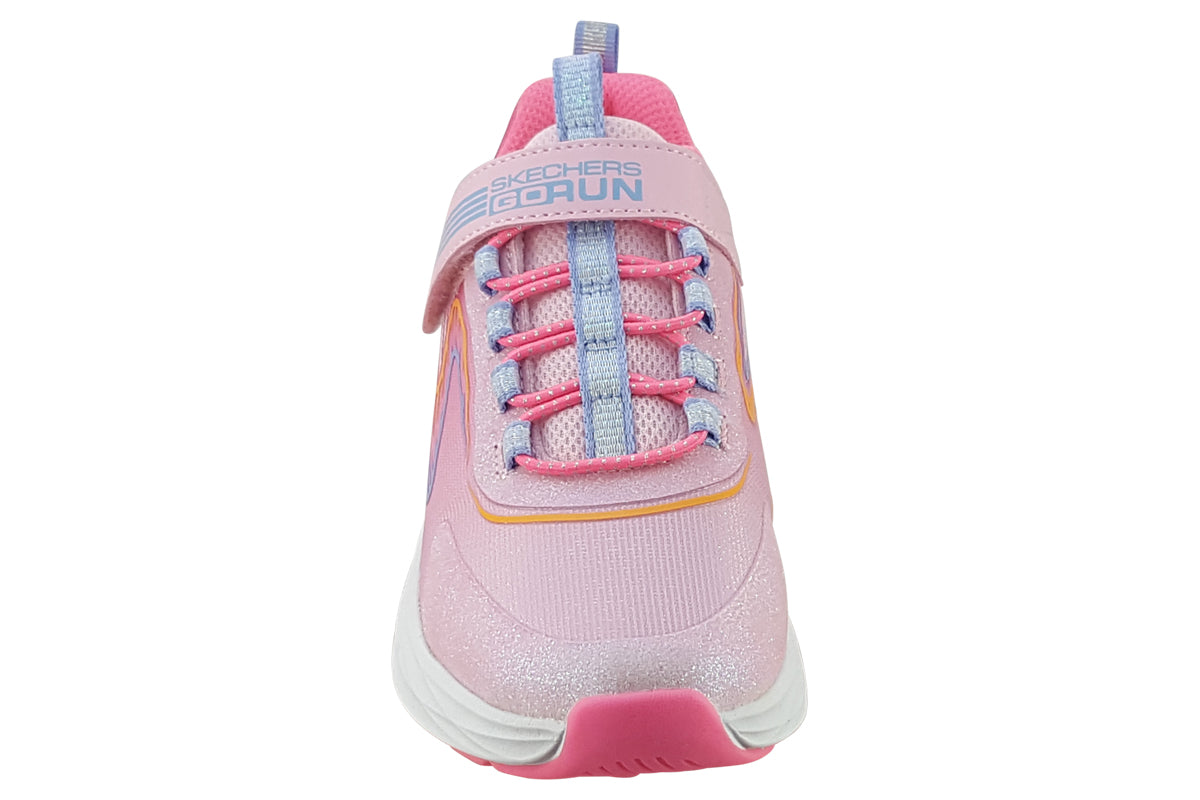 skechers accelerate go run light pink mint trainers top