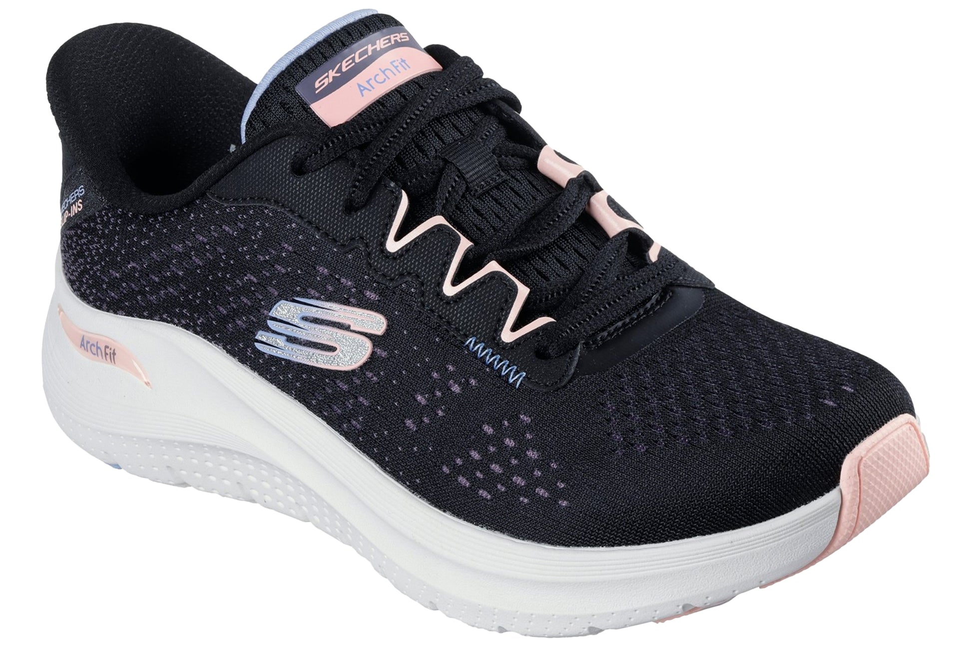 skechers-arch-fit-2-0-fresh-pace-black-multi-ladies-sports-right
