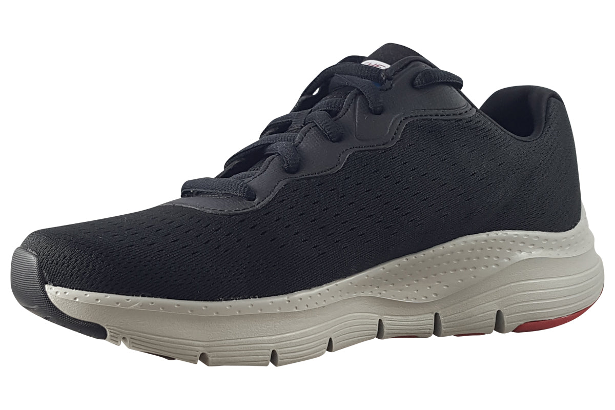 skechers arch fit 232303 black trainers left