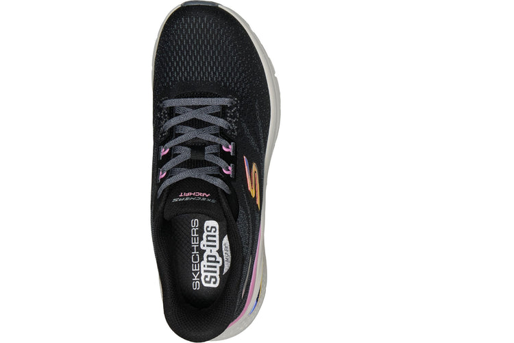 Skechers Slip-Ins Arch Fit 3.0 Black Mesh/Multi Trim Womens Fashion Trainers