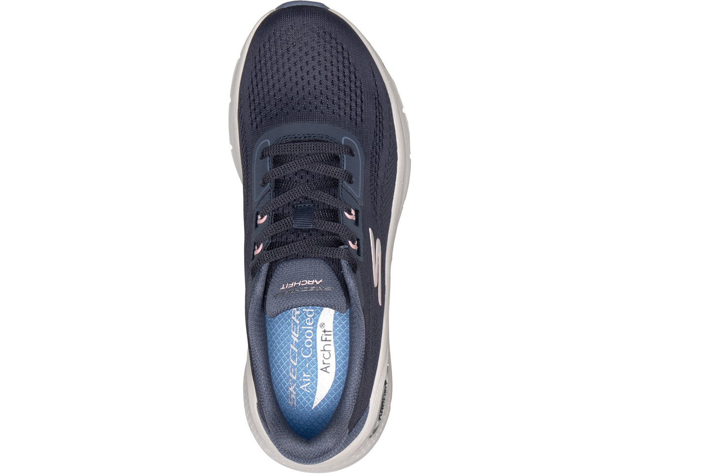 Skechers Arch Fit 3.0 Easy Flow Navy Mesh/Synthetic/Trim Womens Fashion Trainers