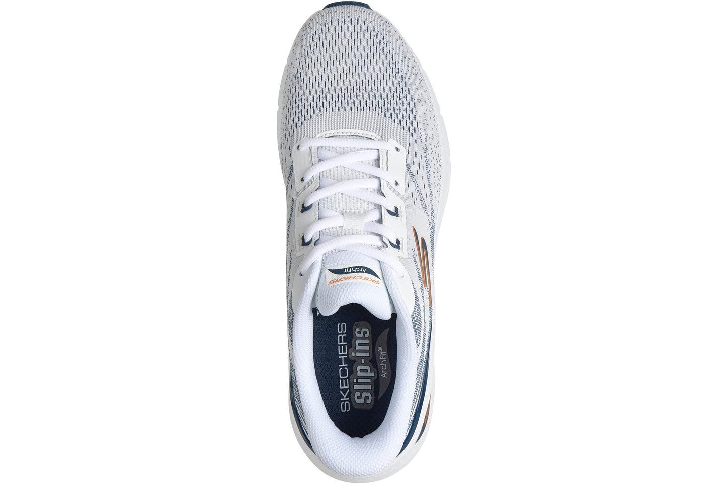Skechers Slip-Ins Arch Fit 3.0 White/Navy Mens Trainers