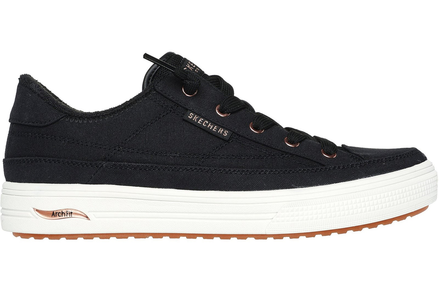 Skechers Arch Fit Arcade Meet Ya  Black Womens Fashion Trainers