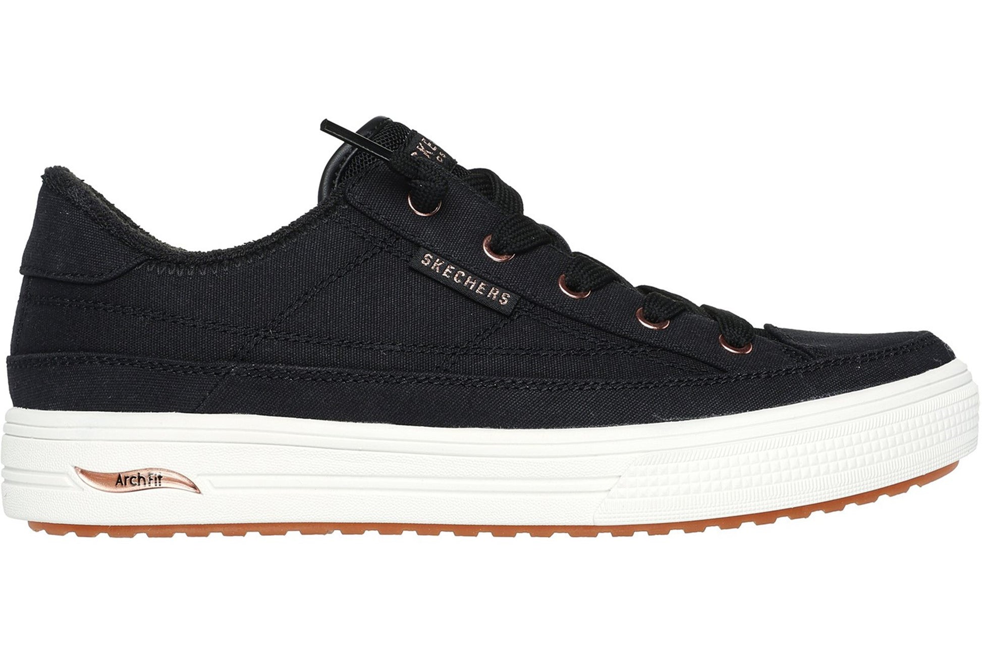 skechers-arch-fit-arcade-meet-ya-there-canvas-ladies-summer-black-right