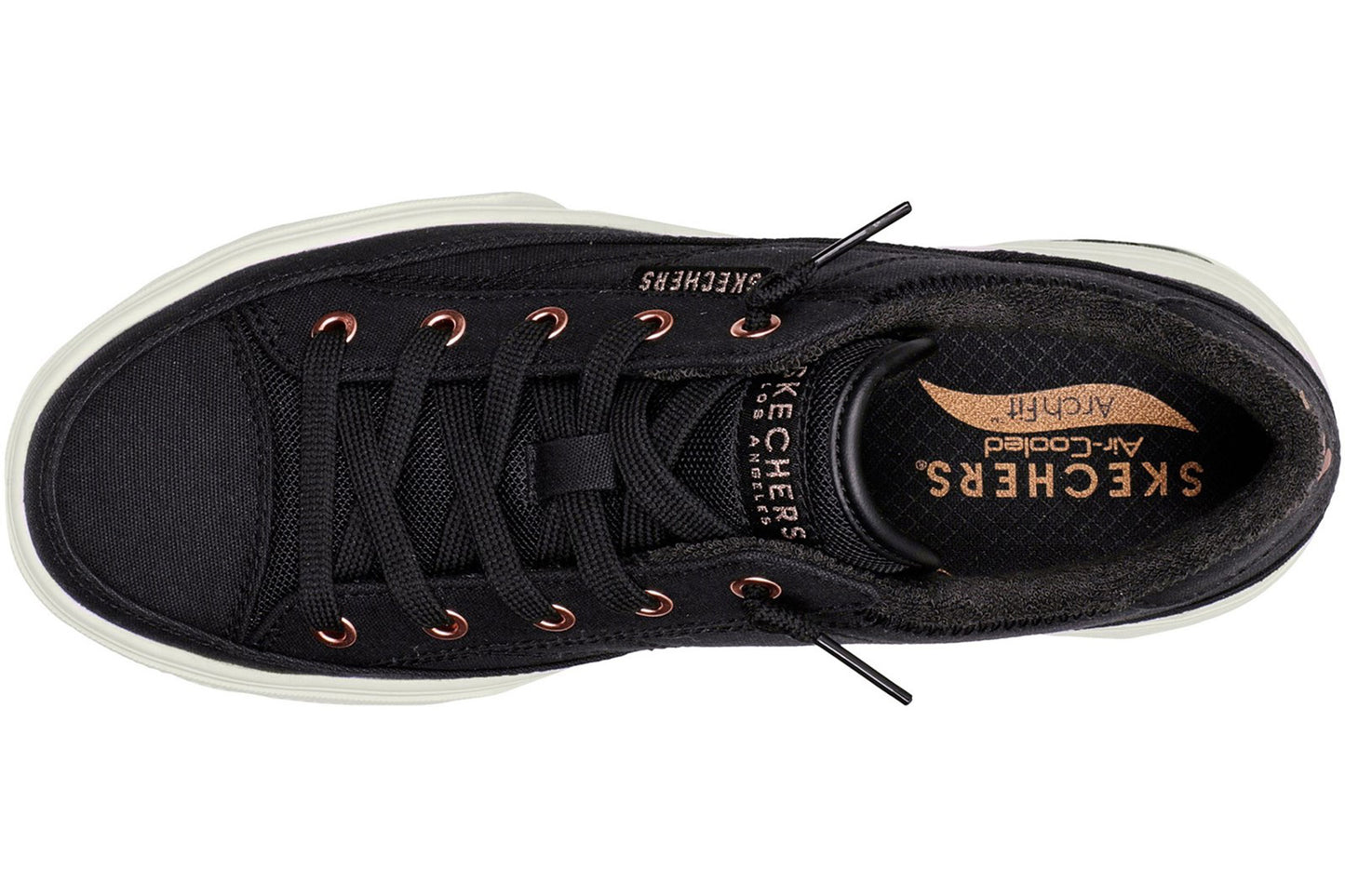 Skechers Arch Fit Arcade Meet Ya  Black Womens Fashion Trainers