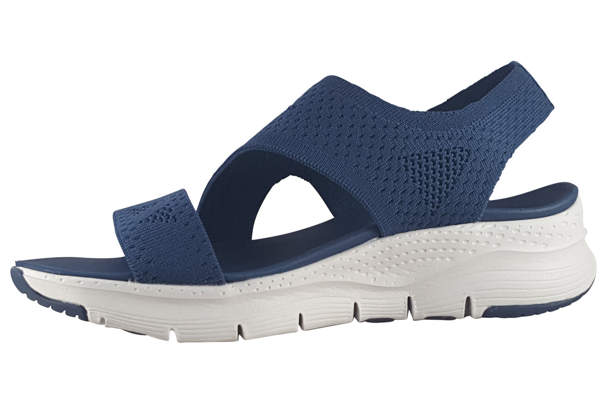 skechers arch fit bright day navy sandals left