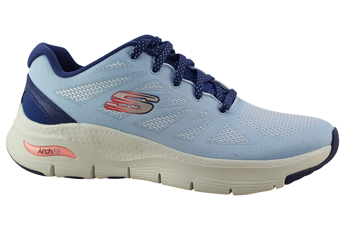 skechers arch fit effortless 149411 light blue navy trainers right