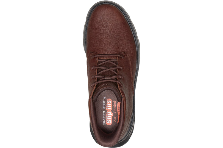 Skechers Arch fit Garza Ridley Red/Brown Mens Boots