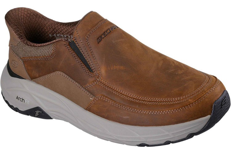 Skechers Slip-Ins Maverick Charcoal/Dark Brown Mens Shoes