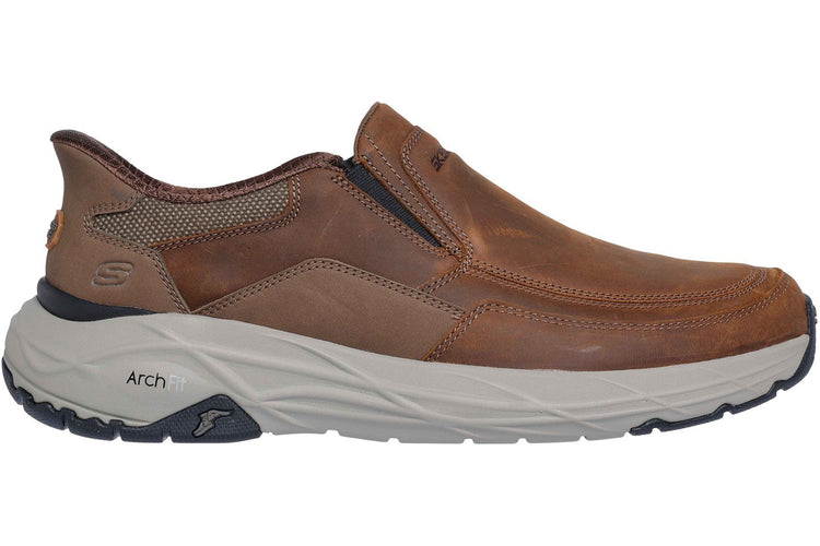 Skechers Slip-Ins Maverick Charcoal/Dark Brown Mens Shoes