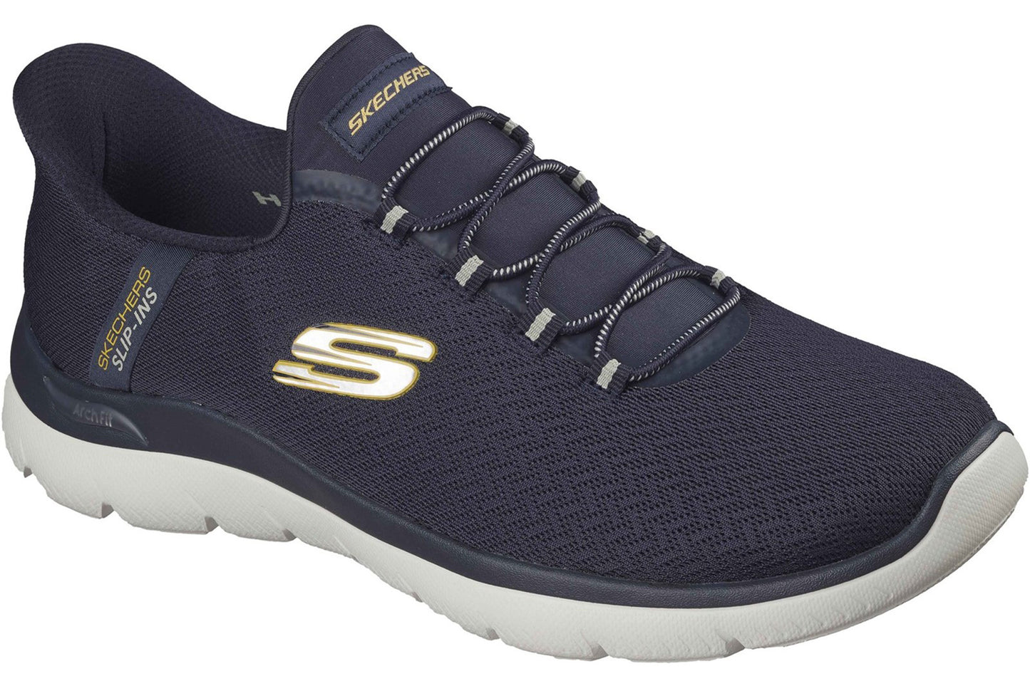Skechers Slip-Ins Summits Kynor Navy/Yellow Mens Sports