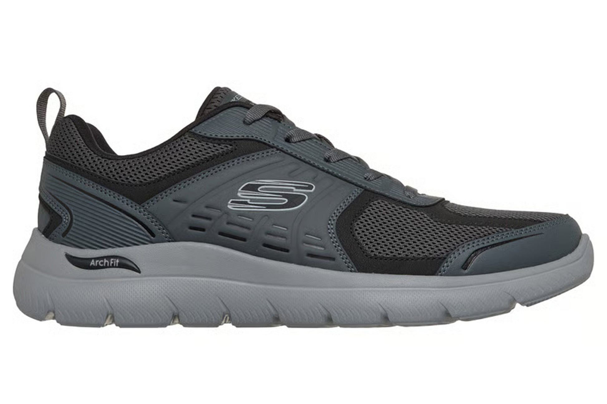 skechers-arch-fit-summits-leege-233179-mens-trainers-charcoal-black-right-flat